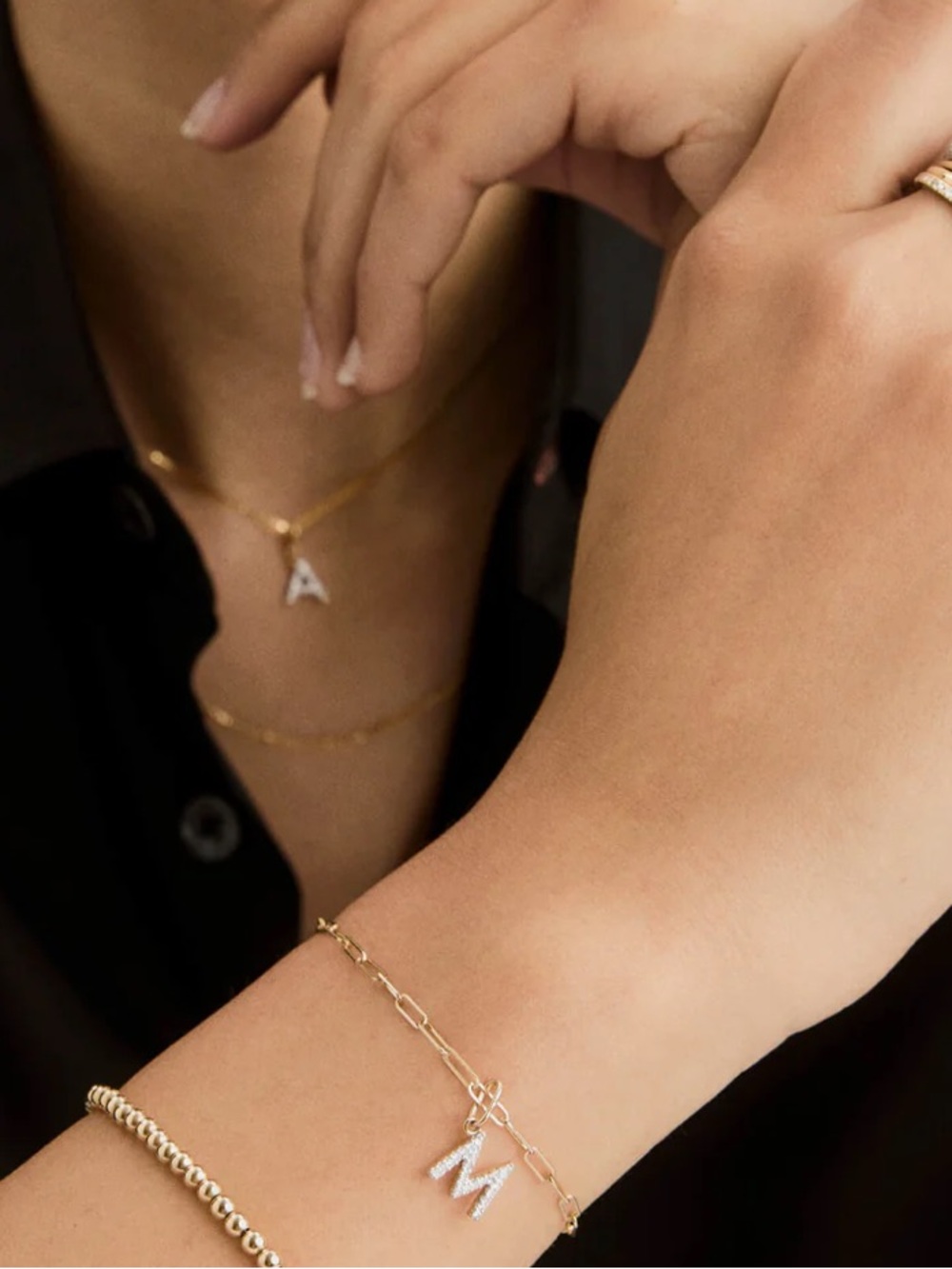 Mejuri Letter K Diamond Letter Charm 14k Yellow Gold